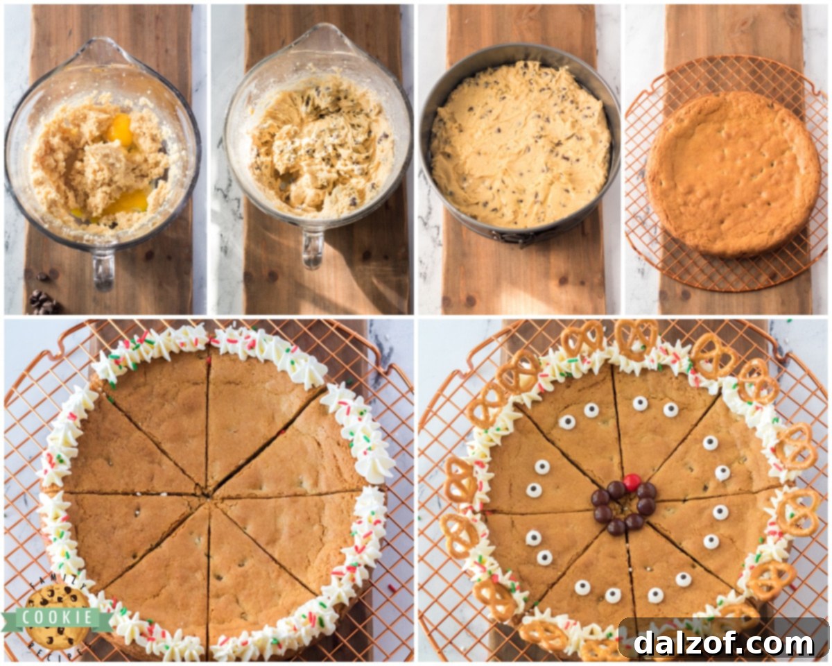 Ingredients and process for making a Reindeer Cookie Cake