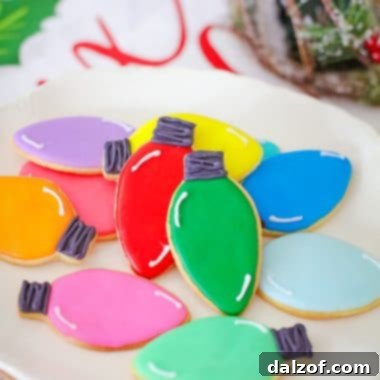 Christmas Lights Cut Out Cookies