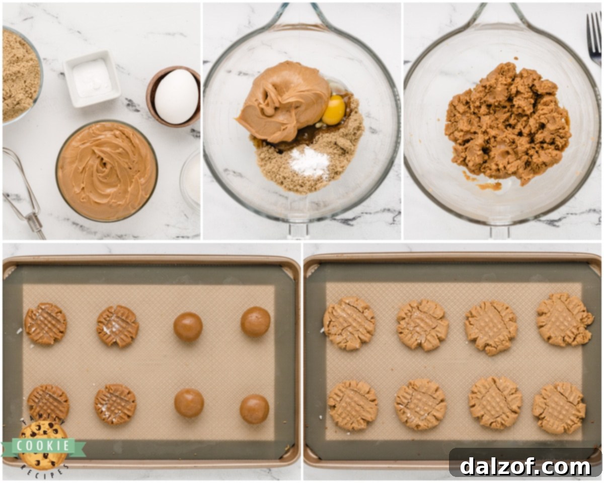 how to make easy peanut butter cookies