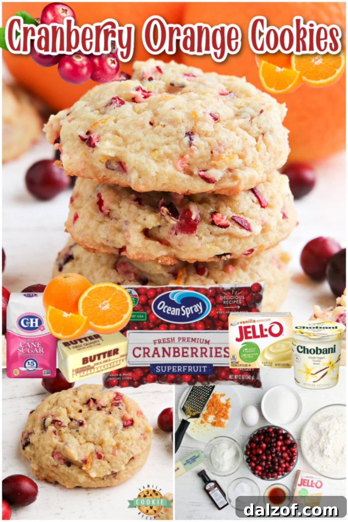 Cranberry Orange Cookies are soft, chewy and packed with orange flavor and fresh cranberries. The perfect cookie recipe for fall! 