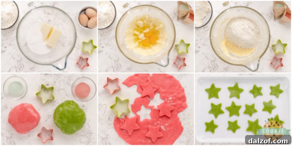 Step-by-step instructions on how to make Christmas Jello Sugar Cookies with frosting