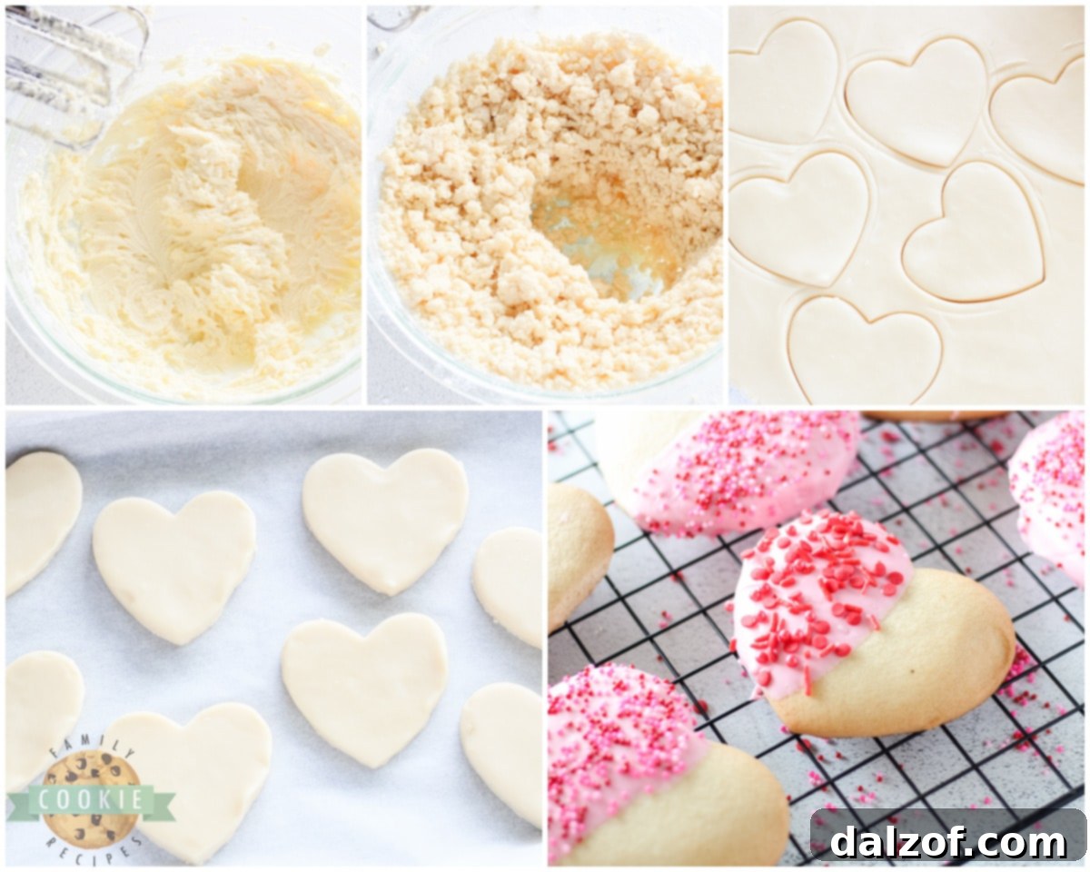 Steps on how to make Valentine Heart cookies from scratch