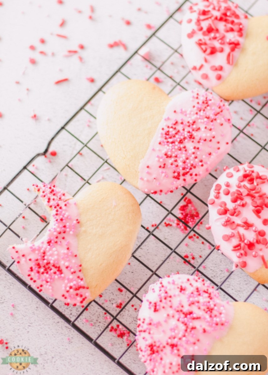 Heart-shaped cookie dough ready for baking