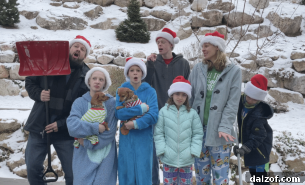 Screenshot from a family holiday video