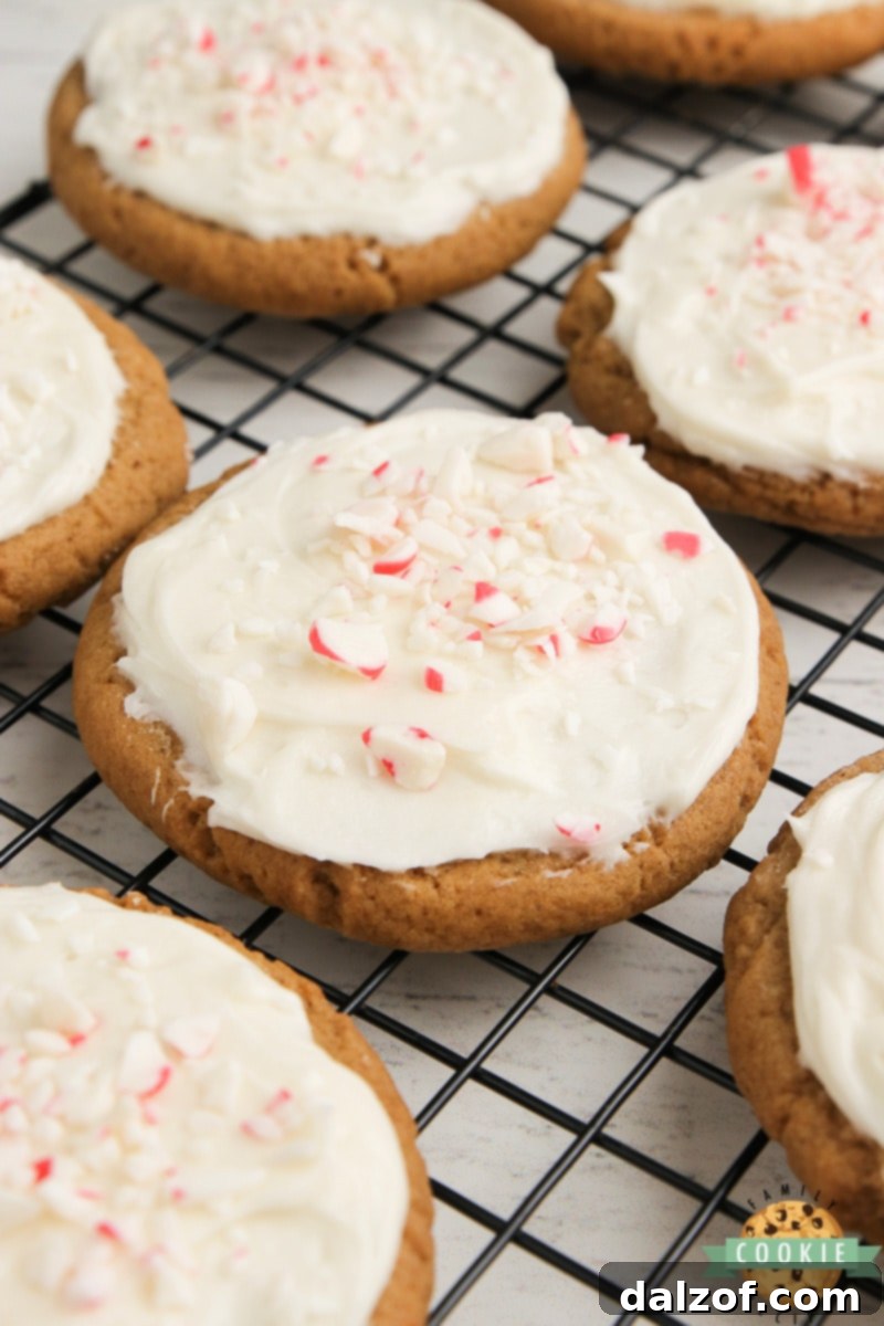 Plate of frosted gingerbread sugar cookies ready to be served