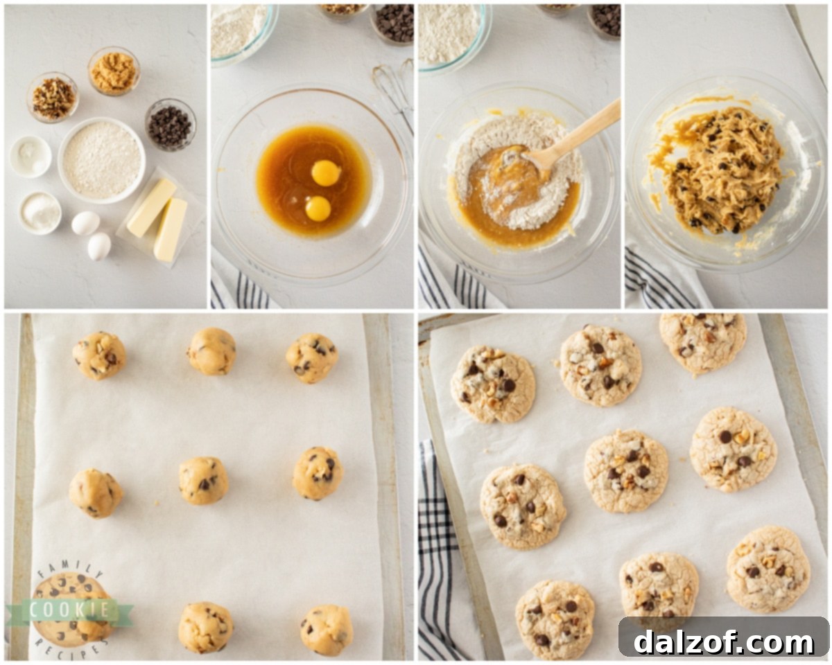 how to make brown butter walnut chocolate chip cookies