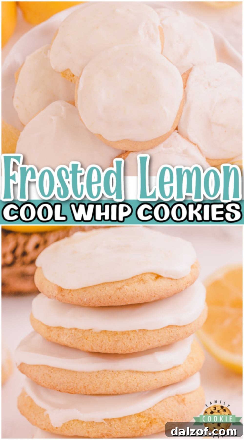 Lemon Cake Mix Cool Whip Cookies are a fun & tasty 3 ingredient soft lemony cookie recipe that everyone loves! Cake mix, Cool Whip and an egg combine for a super simple lemon cookie that tastes delicious. 