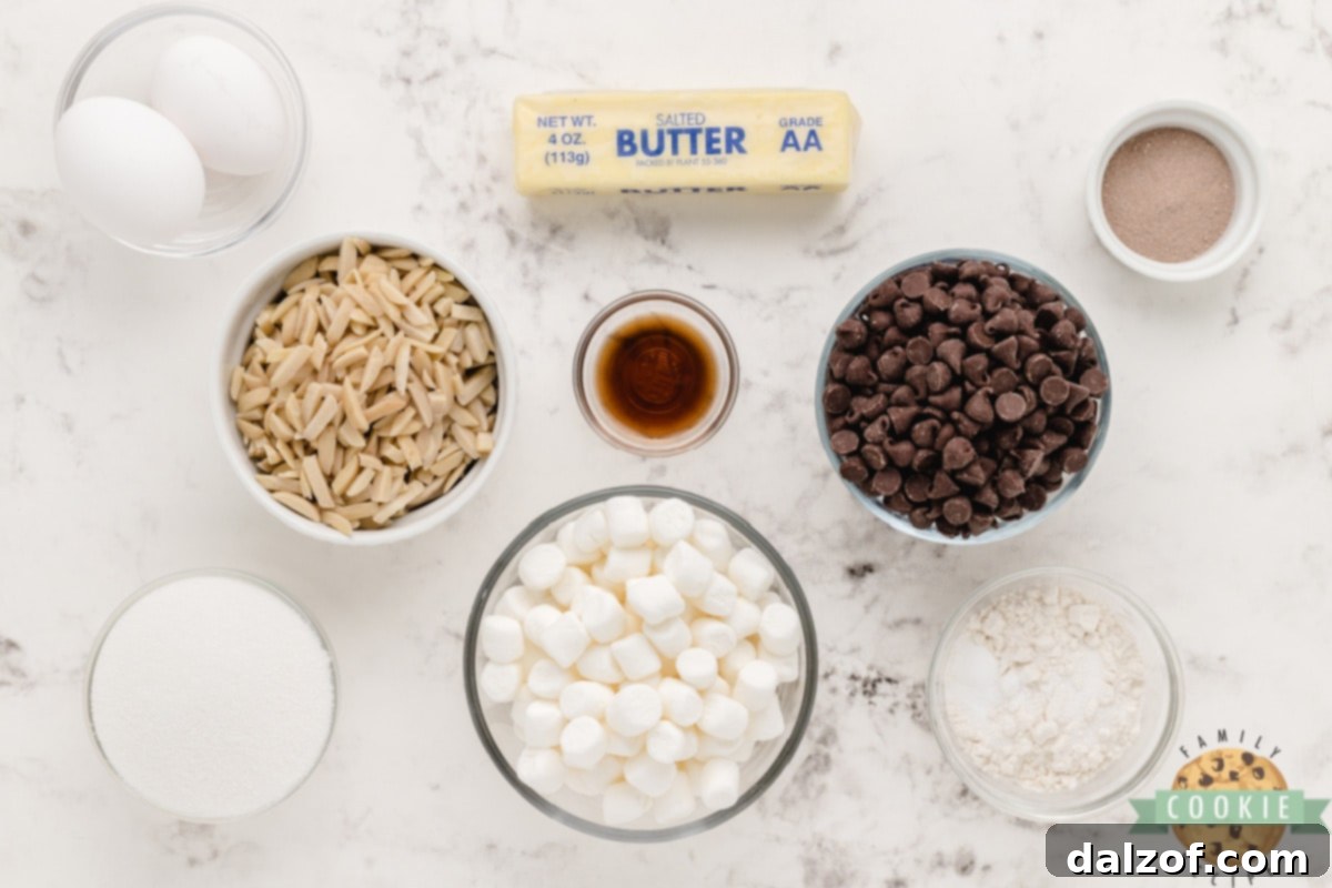 Ingredients in Rocky Road Cookies