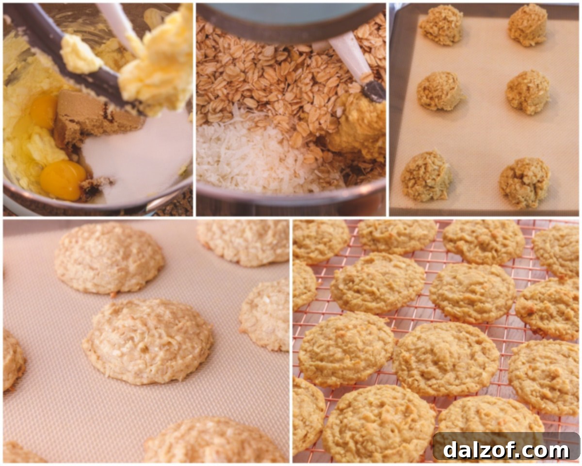 how to make coconut oatmeal cookies