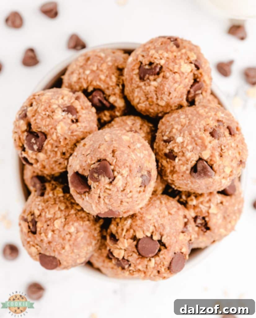 Easy Vegan Chocolate Chip Cookies made with bananas, oats, peanut butter, and chocolate chips.