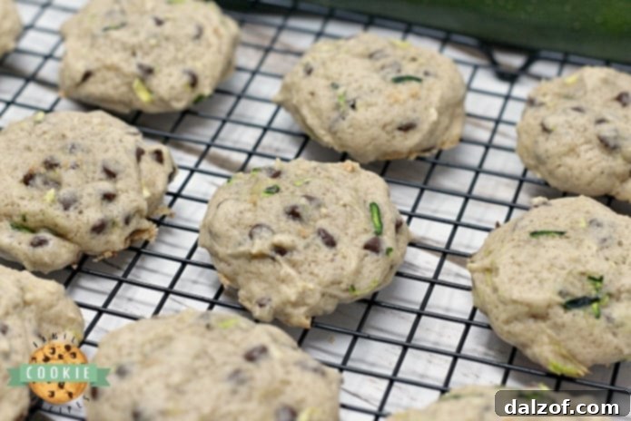 Soft and yummy Zucchini Chocolate Chip Cookies.