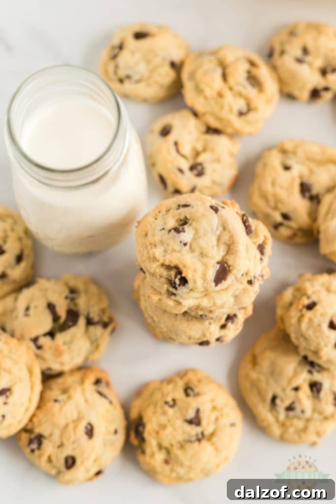 Banana Chocolate Chip Cookies made with fresh bananas.