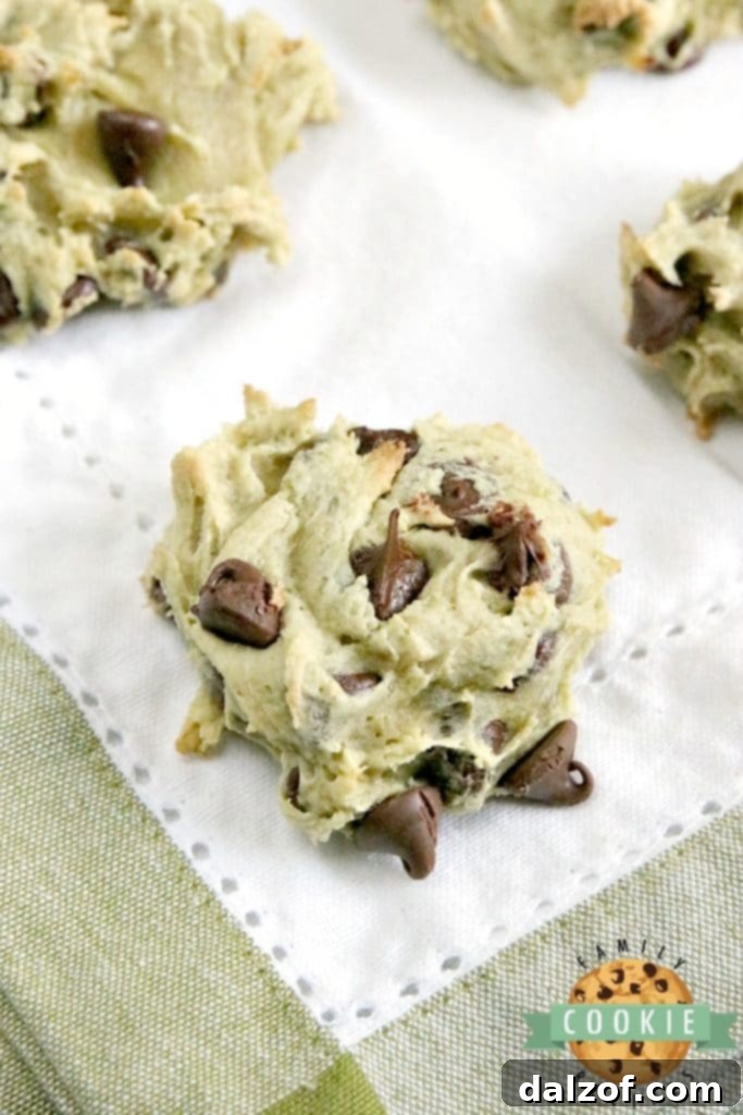 Avocado Chocolate Chip Cookies, soft and chewy with avocado instead of butter.