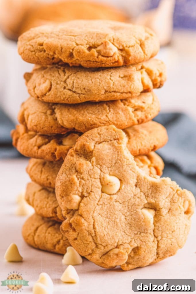 Crunchy White Chocolate Cinnamon Cookies, perfect for holidays.