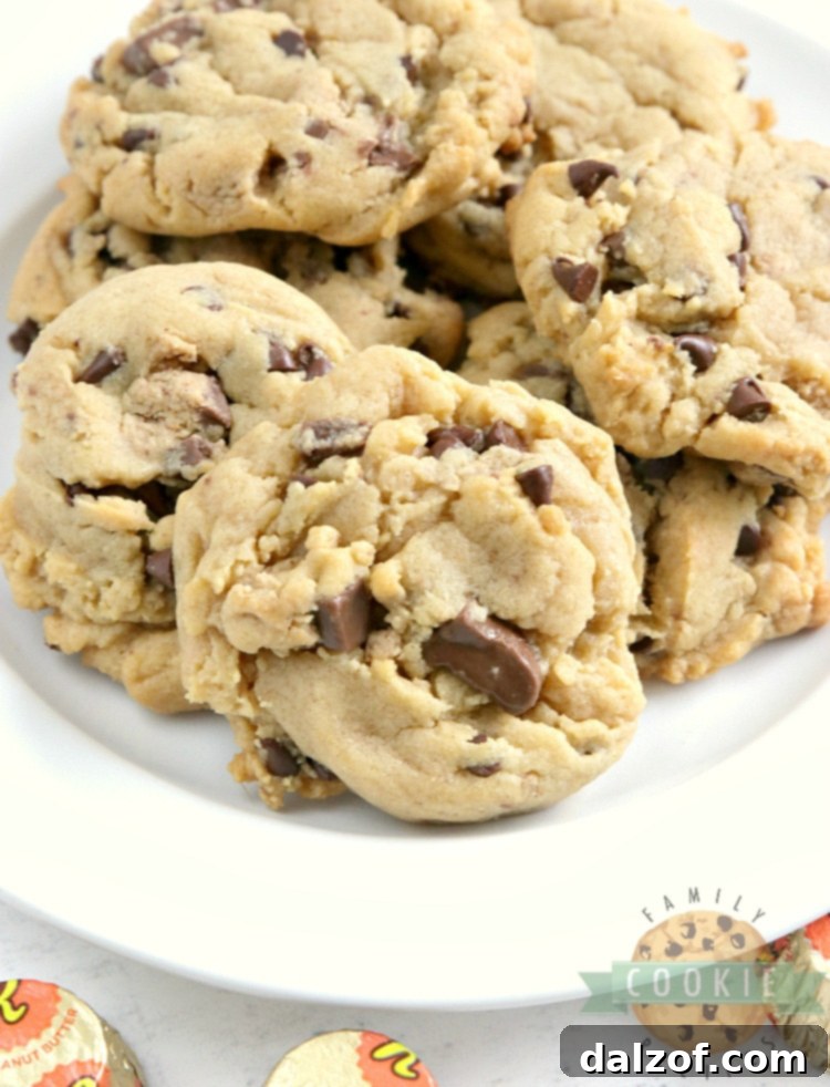 Reese's Peanut Butter Pudding Cookies, soft and chewy.