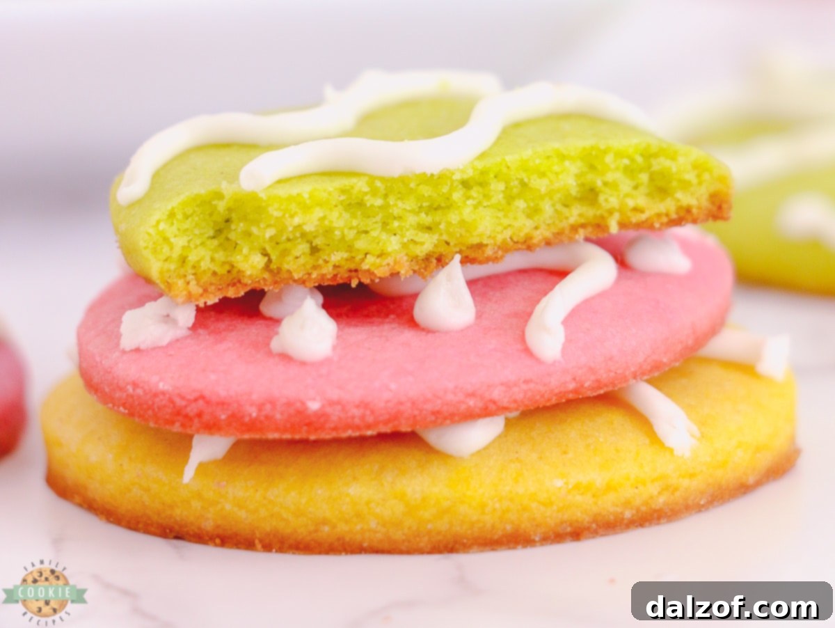 Vibrant pastel Easter Egg Sugar Cookies