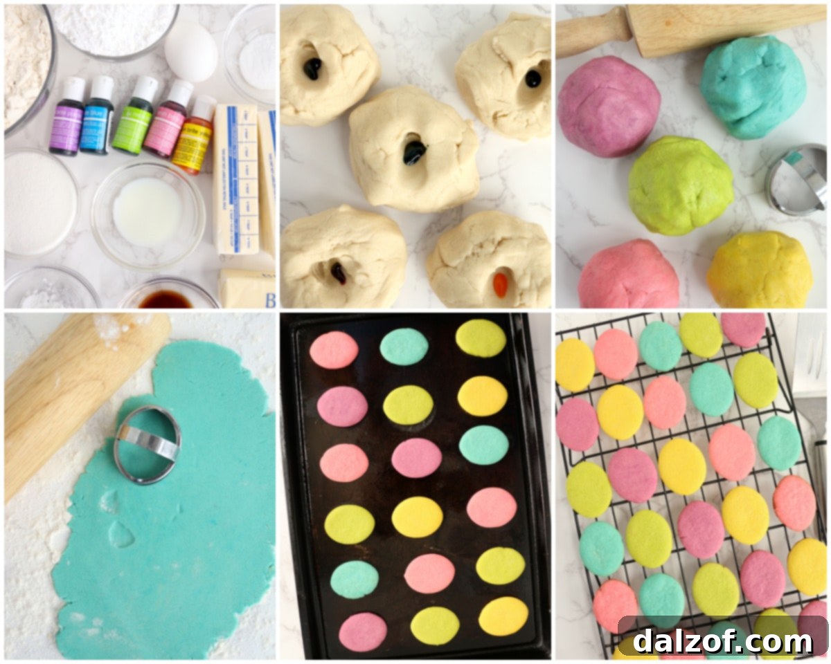 How to make vibrant Easter Egg Sugar Cookies