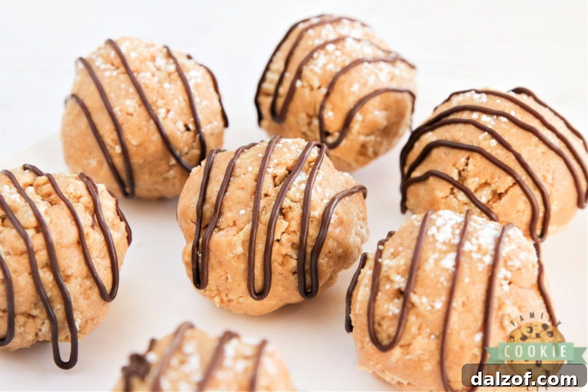 No Bake Muddy Buddy Protein Cookies are made with just 6 ingredients in less than 5 minutes. These delicious cookie have 6 grams of protein each!