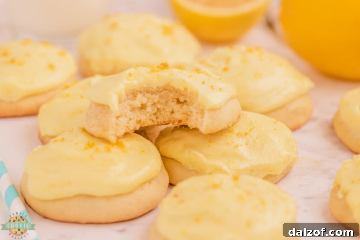frosted meyer lemon cookies