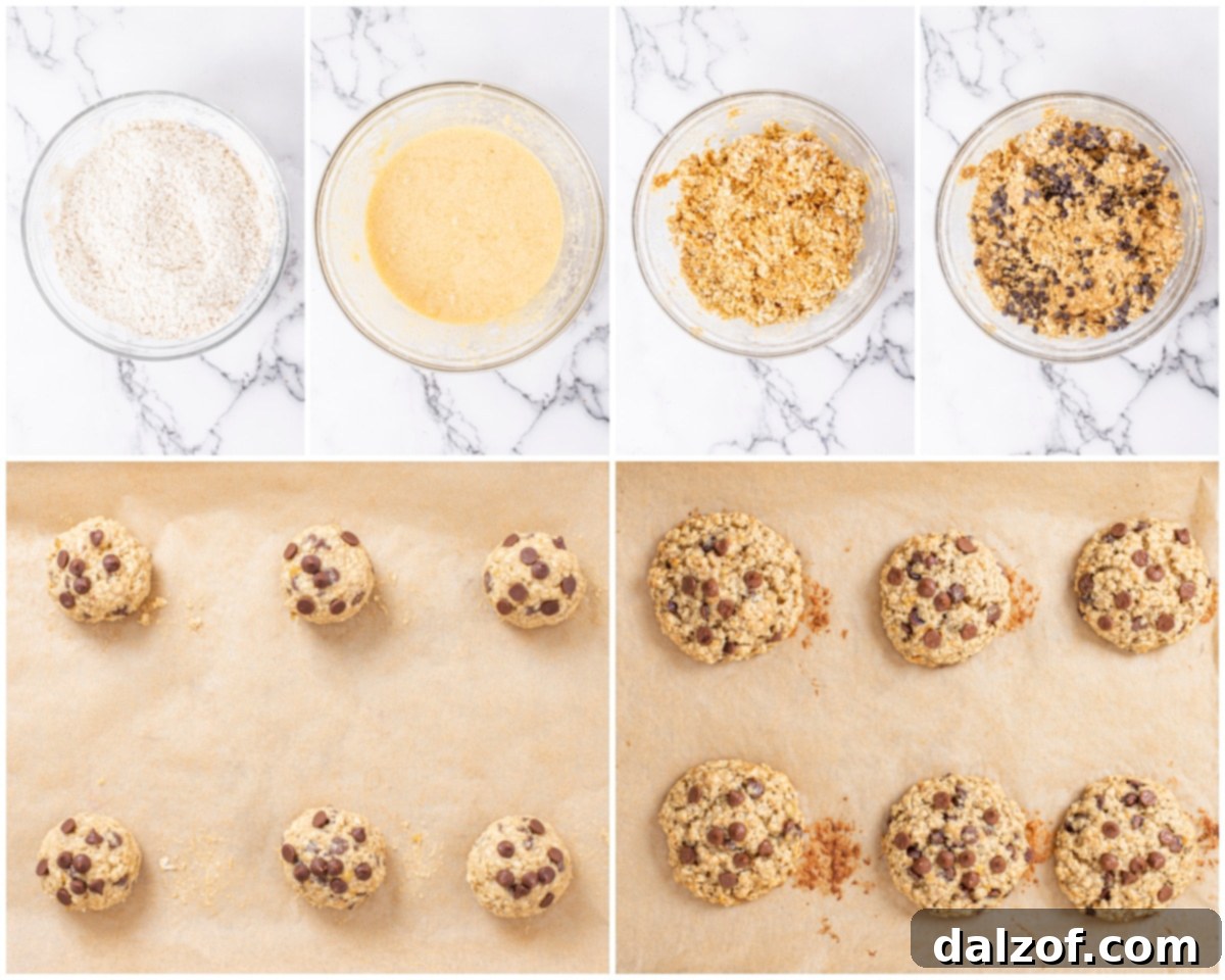 how to make banana chocolate chip oatmeal cookies