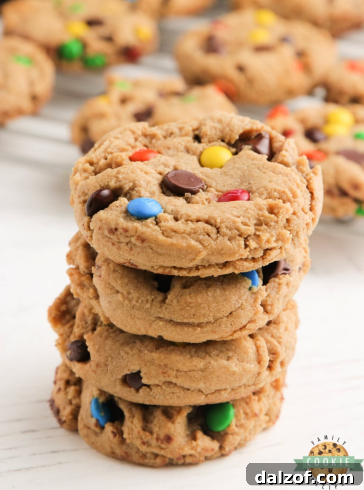The Best Monster Cookies are made with peanut butter, chocolate chips, M&Ms and oatmeal! All of your favorite cookie flavors combined in one delicious cookie!