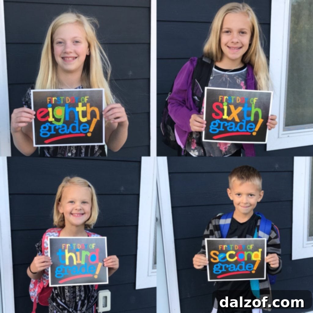 Kids first day of school