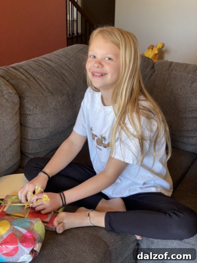 Young girl smiling