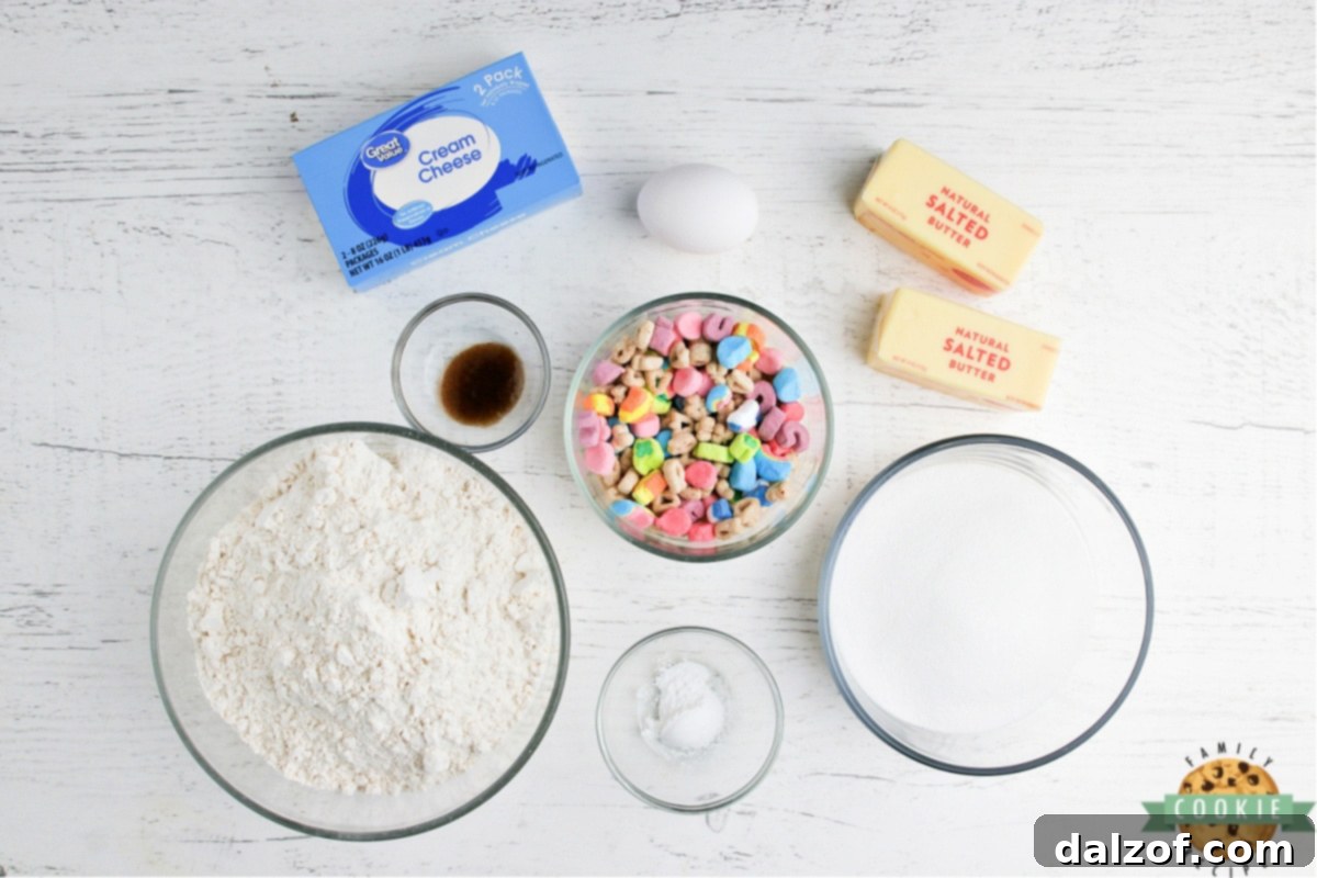 Ingredients in Lucky Charms Sugar Cookies