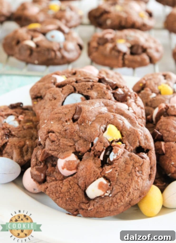 Chocolate cookie recipe with Cadbury Mini Eggs