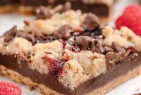 Decadent Chocolate Raspberry Shortbread Bars
