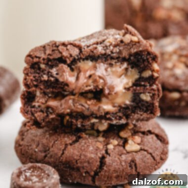 Chocolate Caramel Pecan Cookies