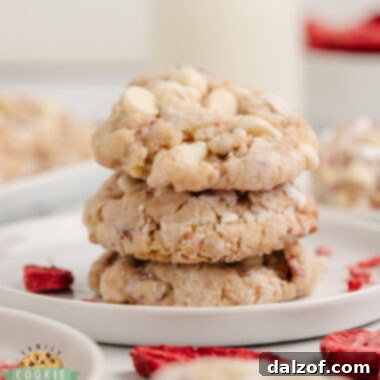 Strawberries and Cream Cake Mix Cookies