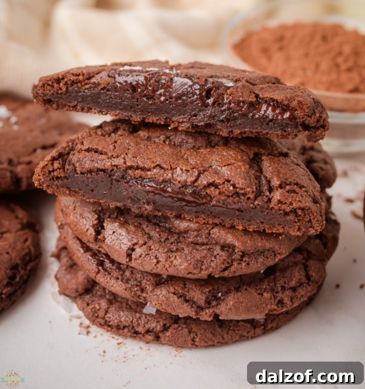 Chocolate Lava Cookies Stuffed with Ganache