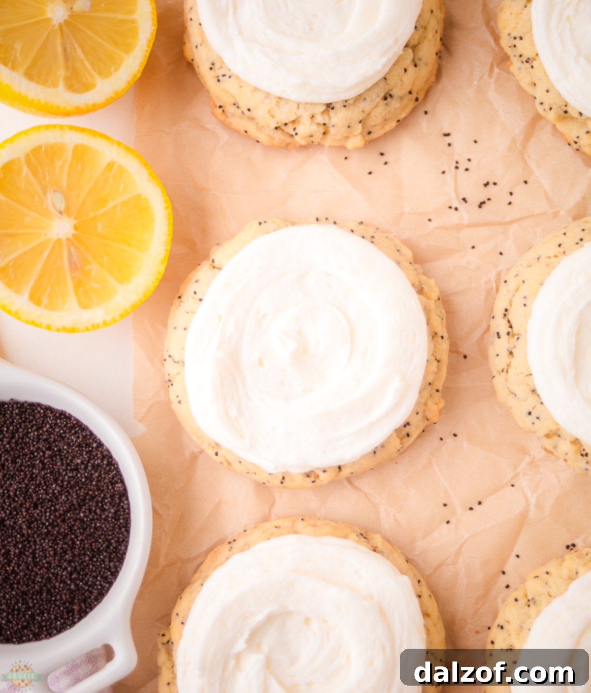 Frosted Lemon Poppy Seed Delights 4 Tray of Frosted Lemon Poppy Seed Cookies