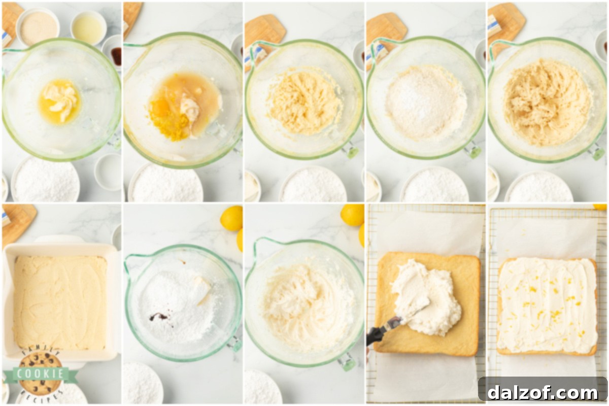 Step by step ingredients on how to make Lemon Cookie Bars.