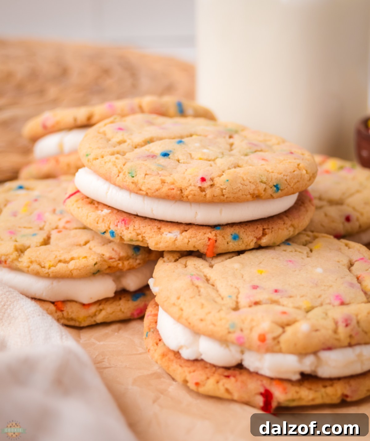 More Funfetti sprinkle cookie sandwiches
