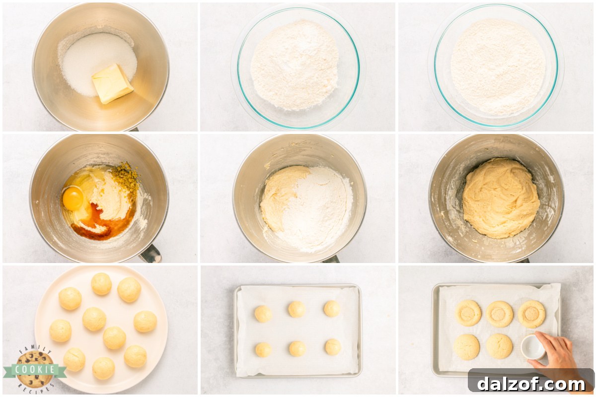 Step by step instructions on how to make the cookie base of the lemon meringue pie cookies.