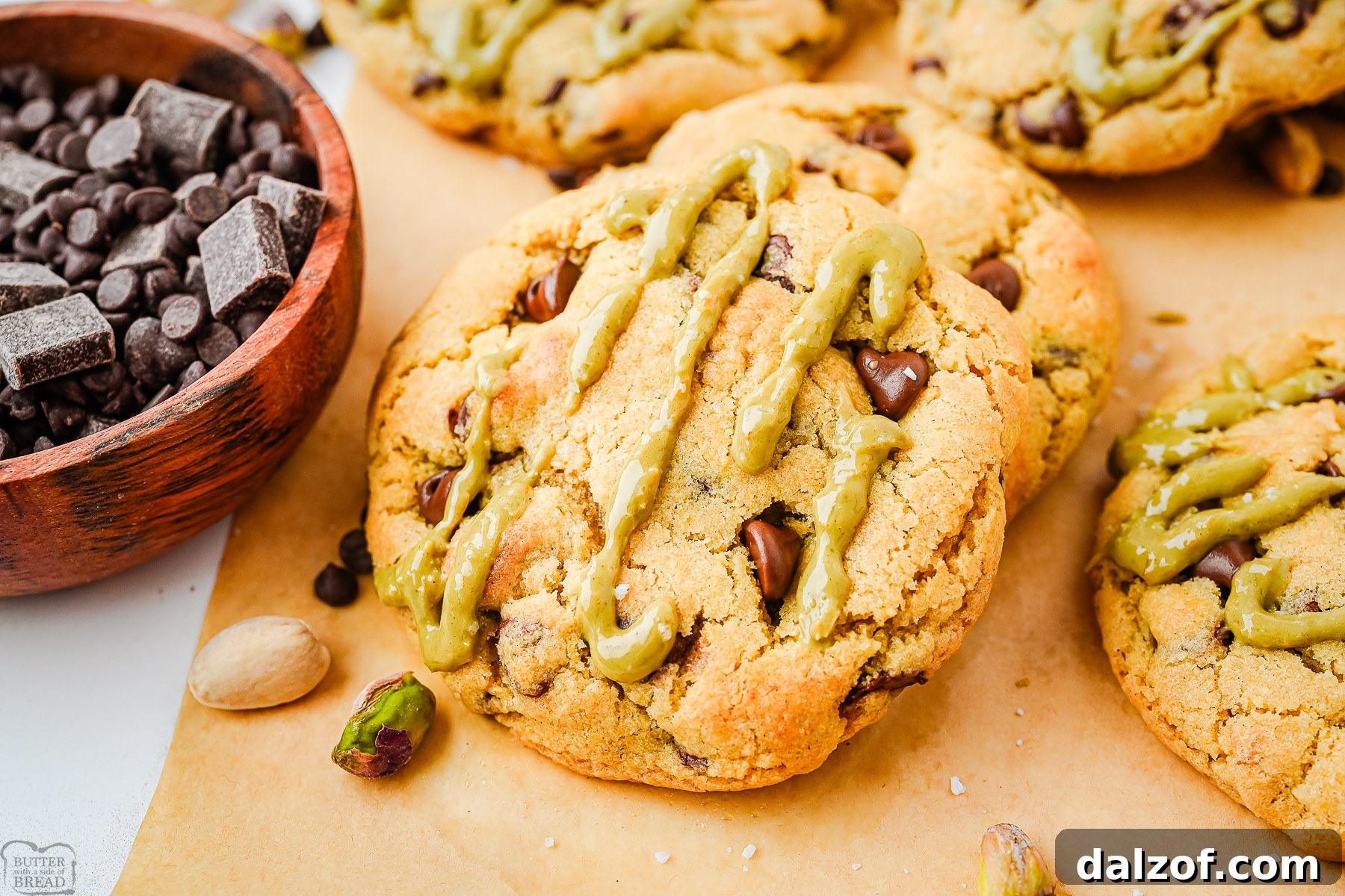 pistachio Chocolate Chip Cookies
